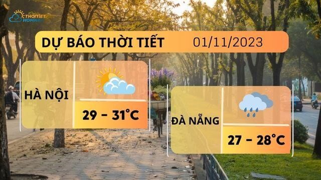 Dự báo thời tiết hôm nay 1/11: Hà Nội hửng nắng, nhiệt độ tăng nhẹ